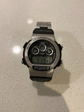 Casio W-728H 39mm Digital Quartz Alarm Chronograph 100M Illuminator READ DESC